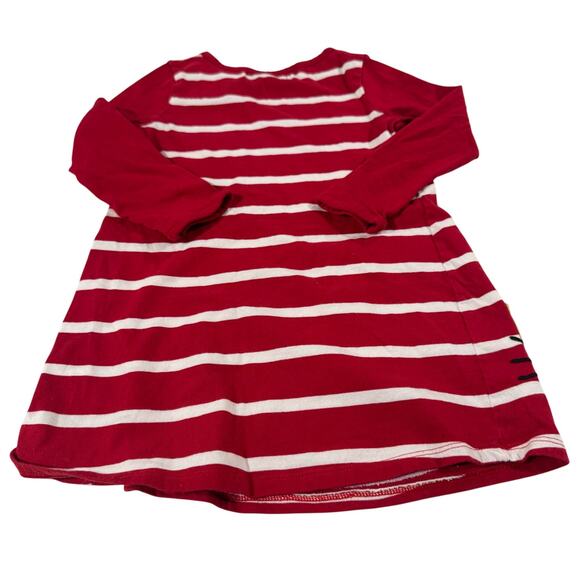 Adventure Wear Toddler girl 3T Red Striped Long Sleeve Dress 100% Cotton - Picture 5 of 5